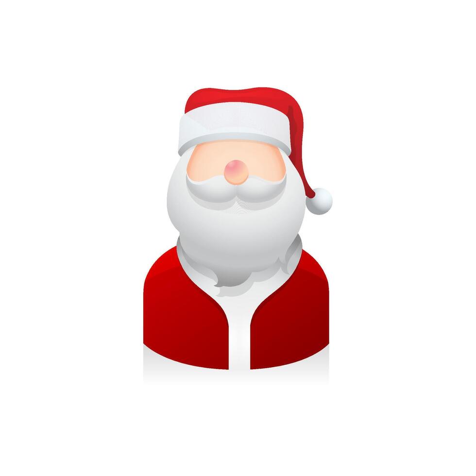 Santa Claus avatar icona nel colori. vettore