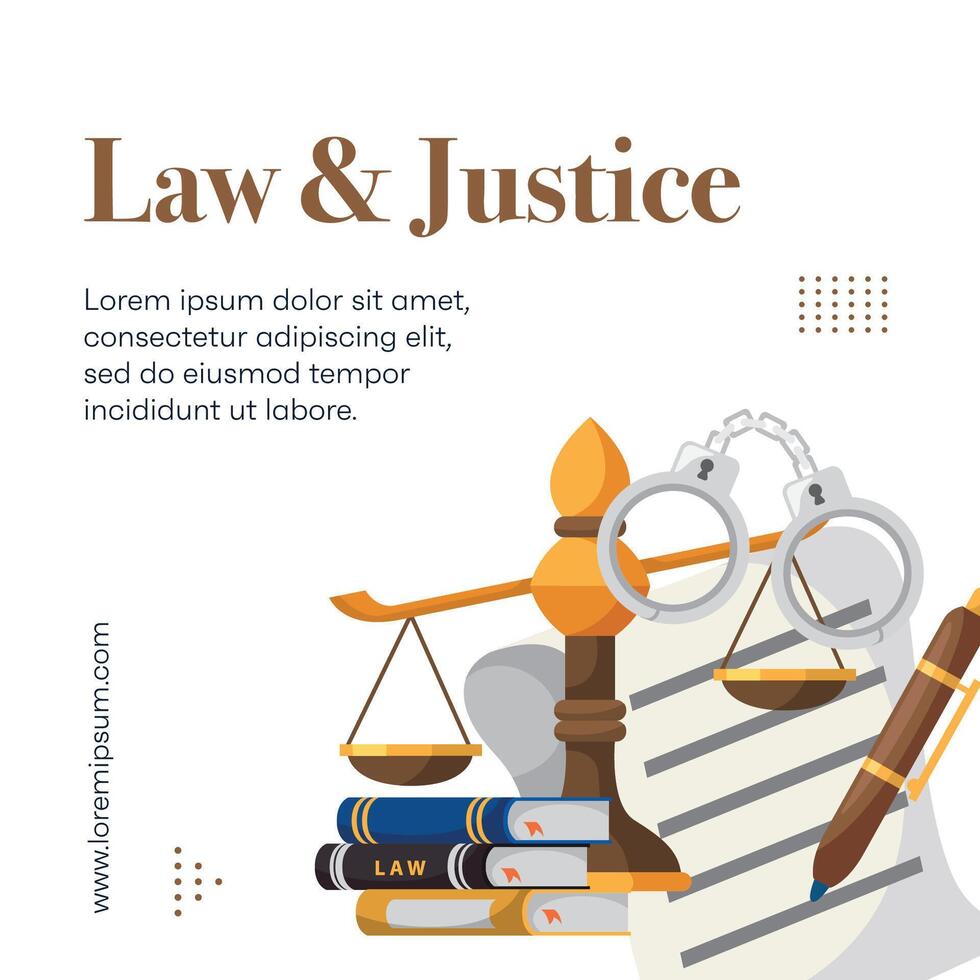 legge azienda sociale media inviare design o legge e giustizia modello design vettore