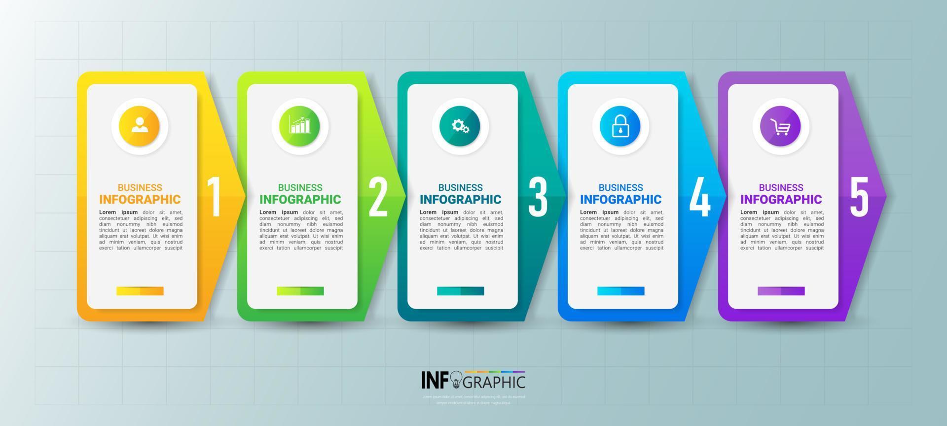 modello di progettazione infografica vettore