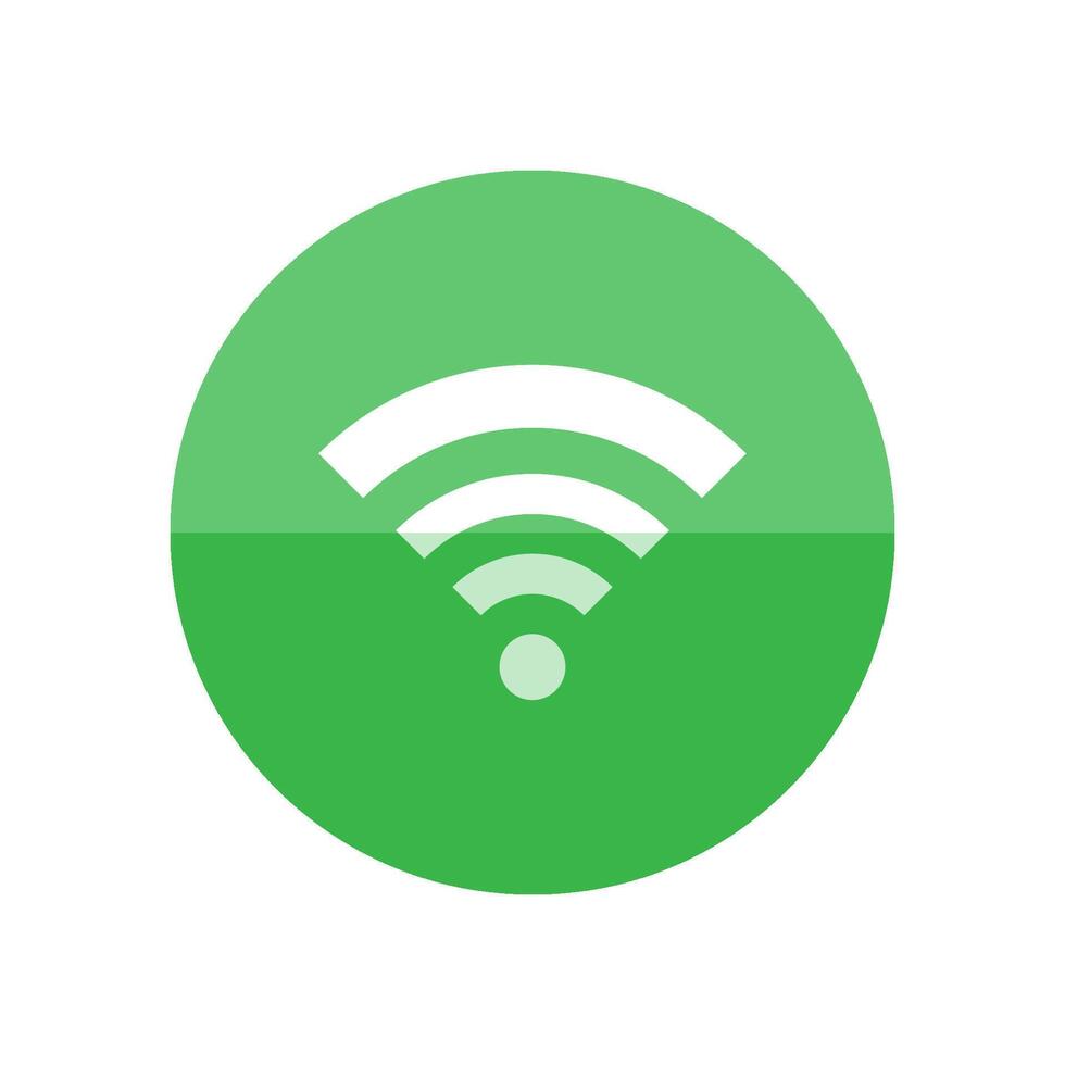 Wi-Fi simbolo icona nel piatto colore cerchio stile. elettronico computer senza fili connessione Internet vettore