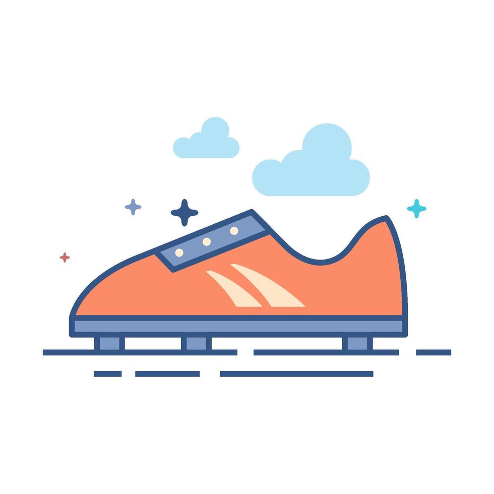calcio scarpa icona piatto colore stile vettore illustrazione
