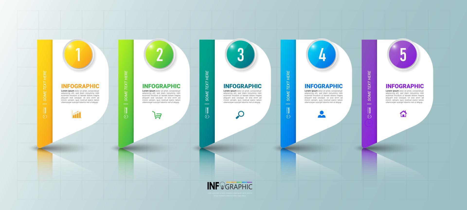 passaggi timeline infografica design vettore