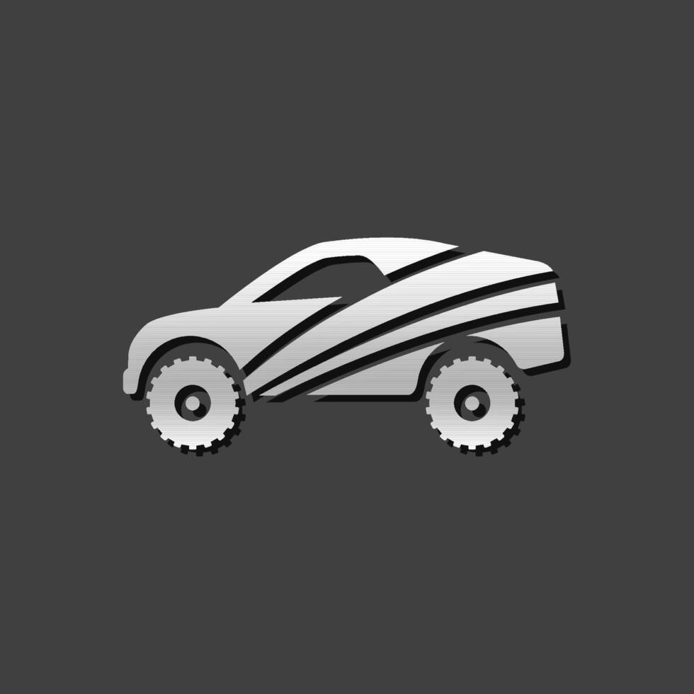 rally auto icona nel metallico grigio colore stile. gara campionato concorrenza vettore