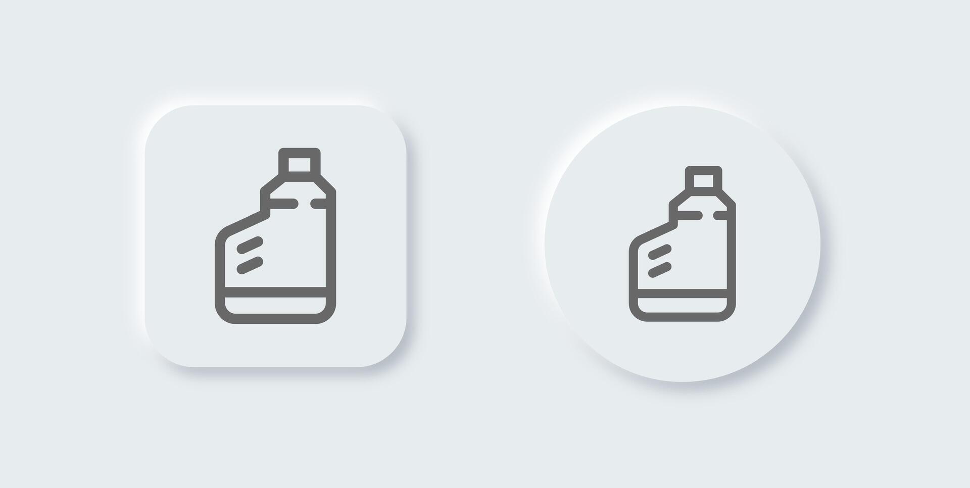 olio linea icona nel neomorfo design stile. benzina segni vettore illustrazione.