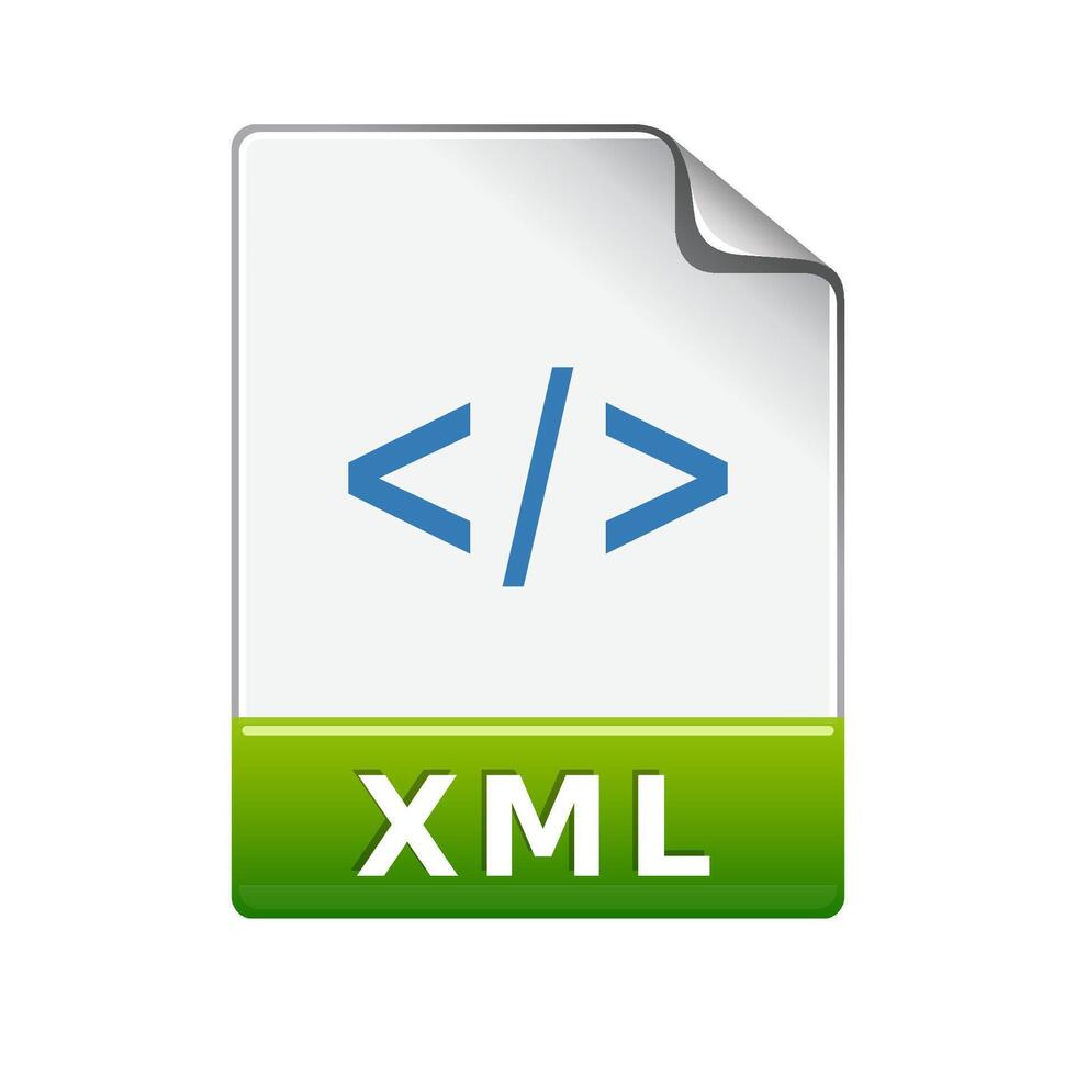 xml file formato icona nel colore. computer Software ragnatela design vettore