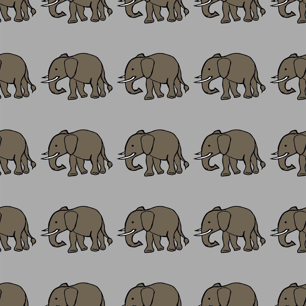 giornata mondiale degli elefanti. motivo senza cuciture con elefanti vettore