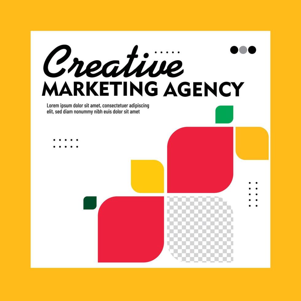 creativo marketing agenzia bandiera modello vettore