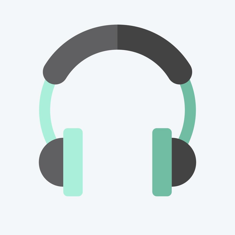 icona musica. relazionato per Podcast simbolo. piatto stile. semplice design modificabile. semplice illustrazione vettore