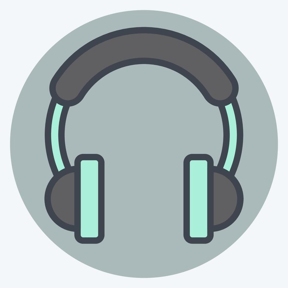 icona musica. relazionato per Podcast simbolo. colore compagno stile. semplice design modificabile. semplice illustrazione vettore