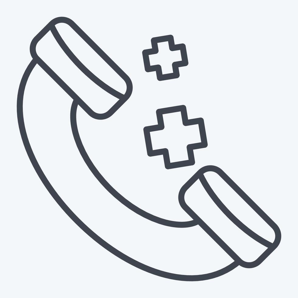 icona Telefono chiamata. relazionato per squillare simbolo. linea stile. semplice design modificabile. semplice illustrazione vettore