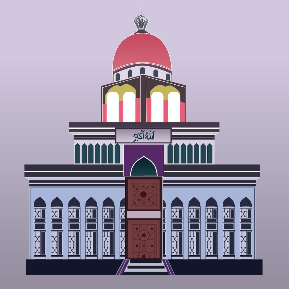 vettore illustrazione di musulmano moschea edificio di Islam religione