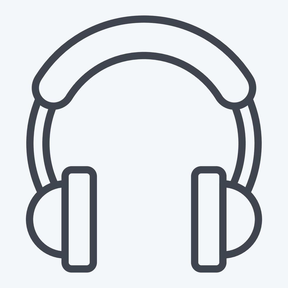 icona musica. relazionato per Podcast simbolo. linea stile. semplice design modificabile. semplice illustrazione vettore