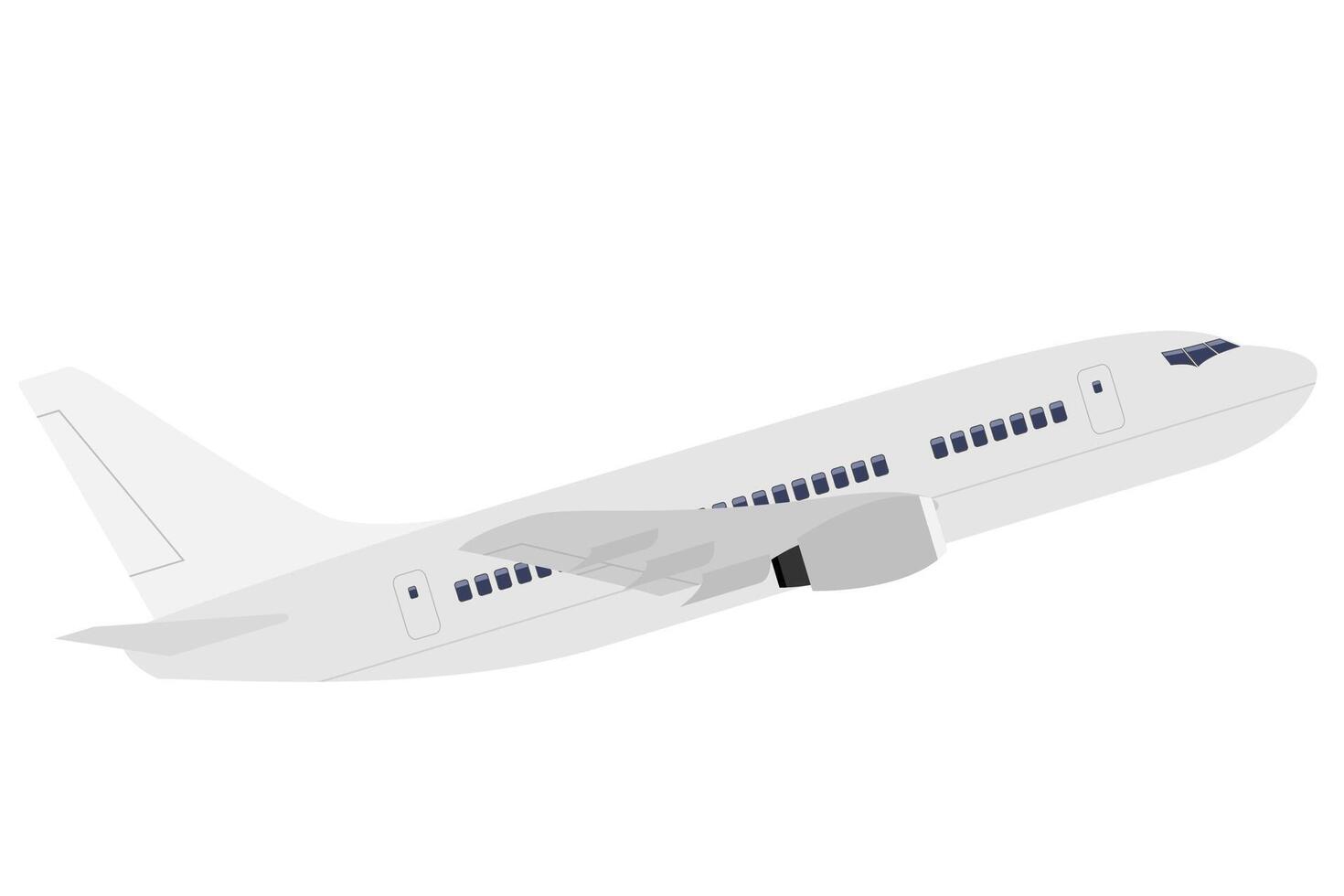 illustrazione di stock di aereo passeggeri illustrazione vettoriale isolato su sfondo bianco