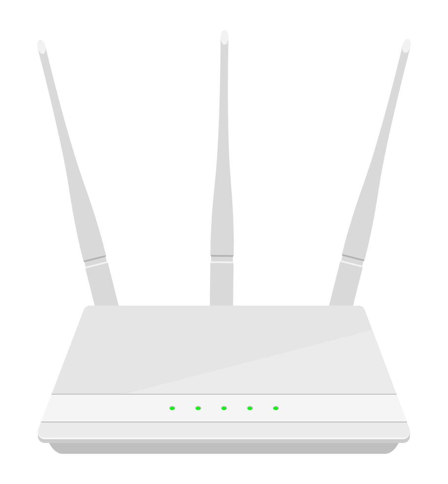 Wi-Fi router per Internet trasmissione vettore illustrazione isolato su bianca sfondo