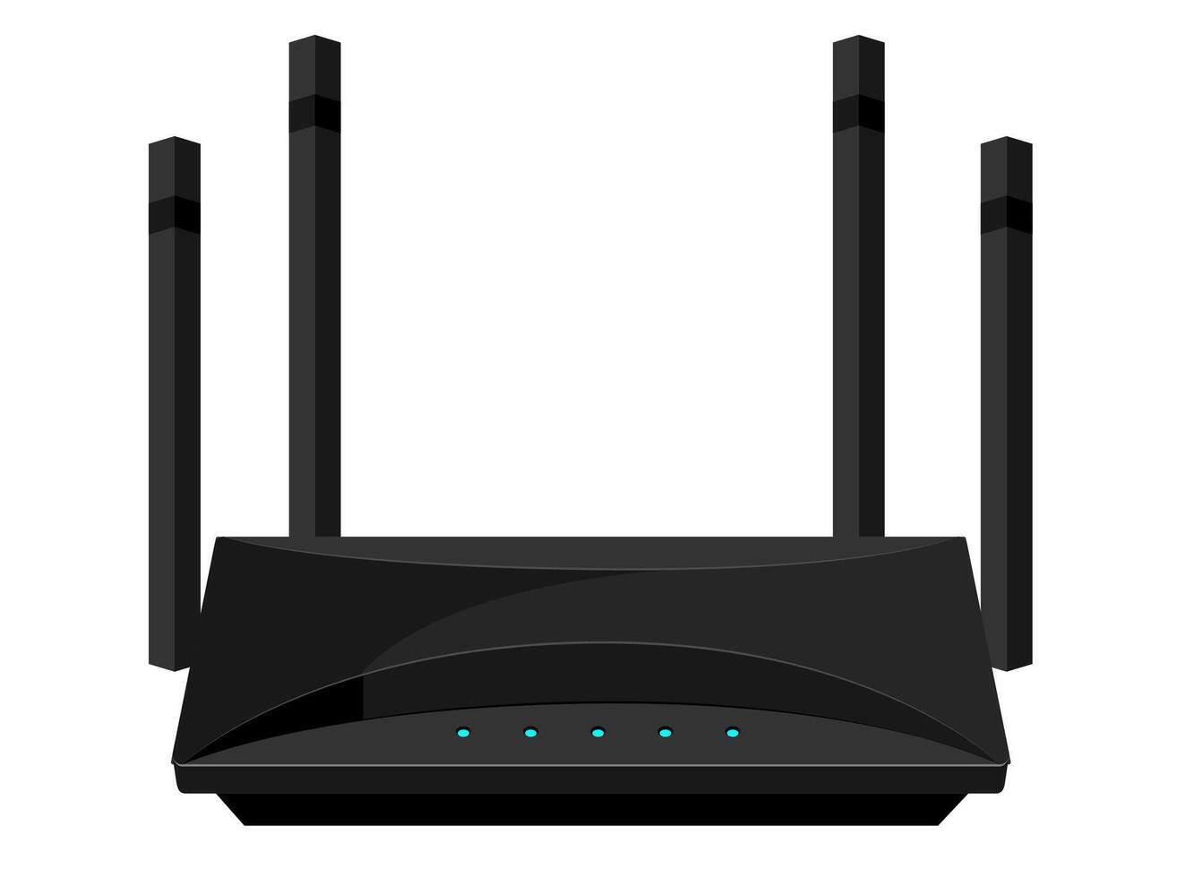 Wi-Fi router per Internet trasmissione vettore illustrazione isolato su bianca sfondo