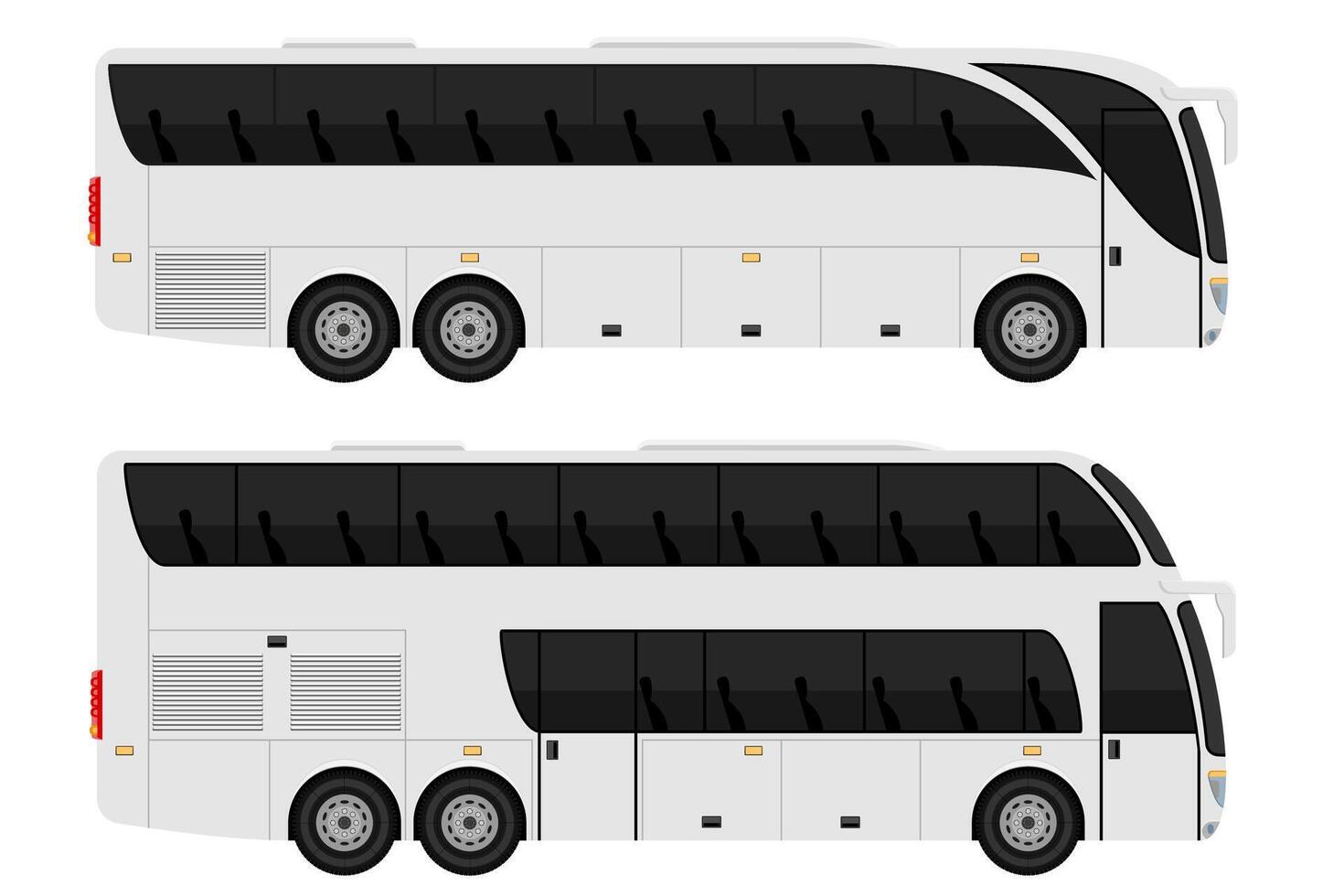 illustrazione di stock di autobus della città di tour isolato su priorità bassa bianca vettore
