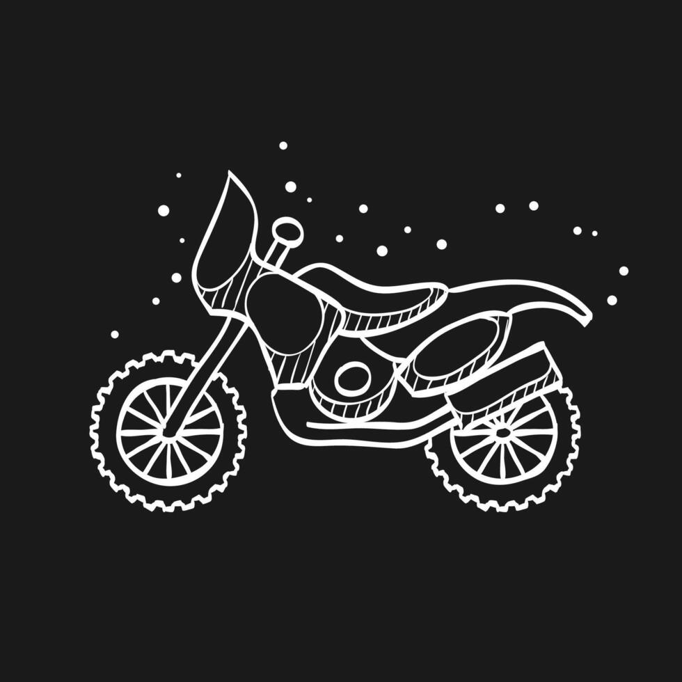 motocross scarabocchio schizzo illustrazione vettore