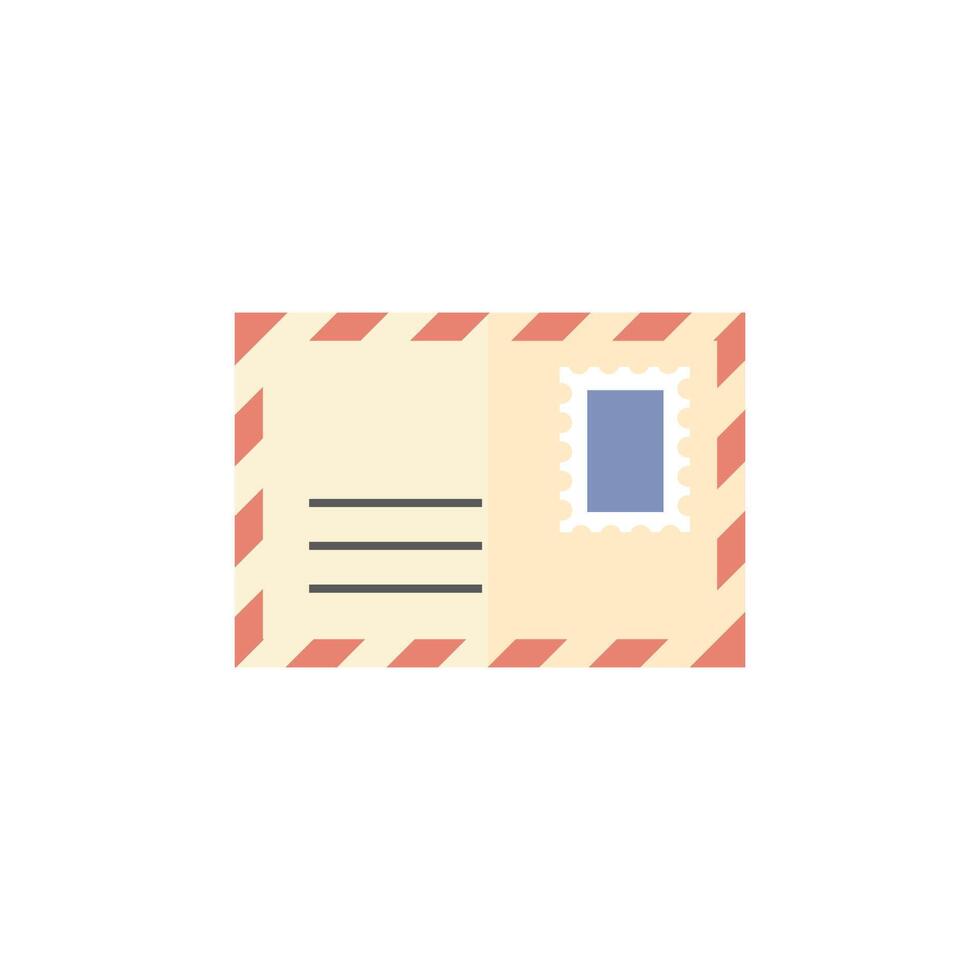 Busta icona nel piatto colore stile. posta e-mail Messaggio comunicazione attività commerciale vettore