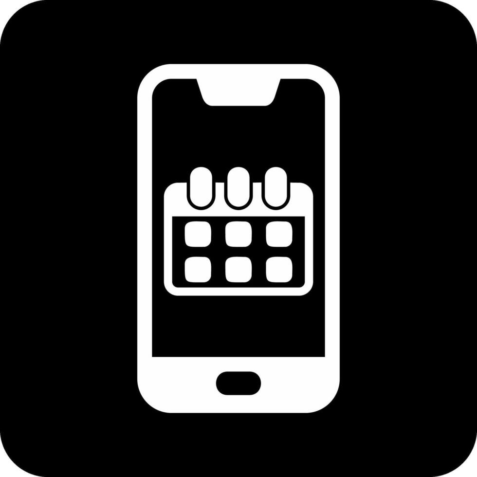 smartphone calendario vecto icona vettore