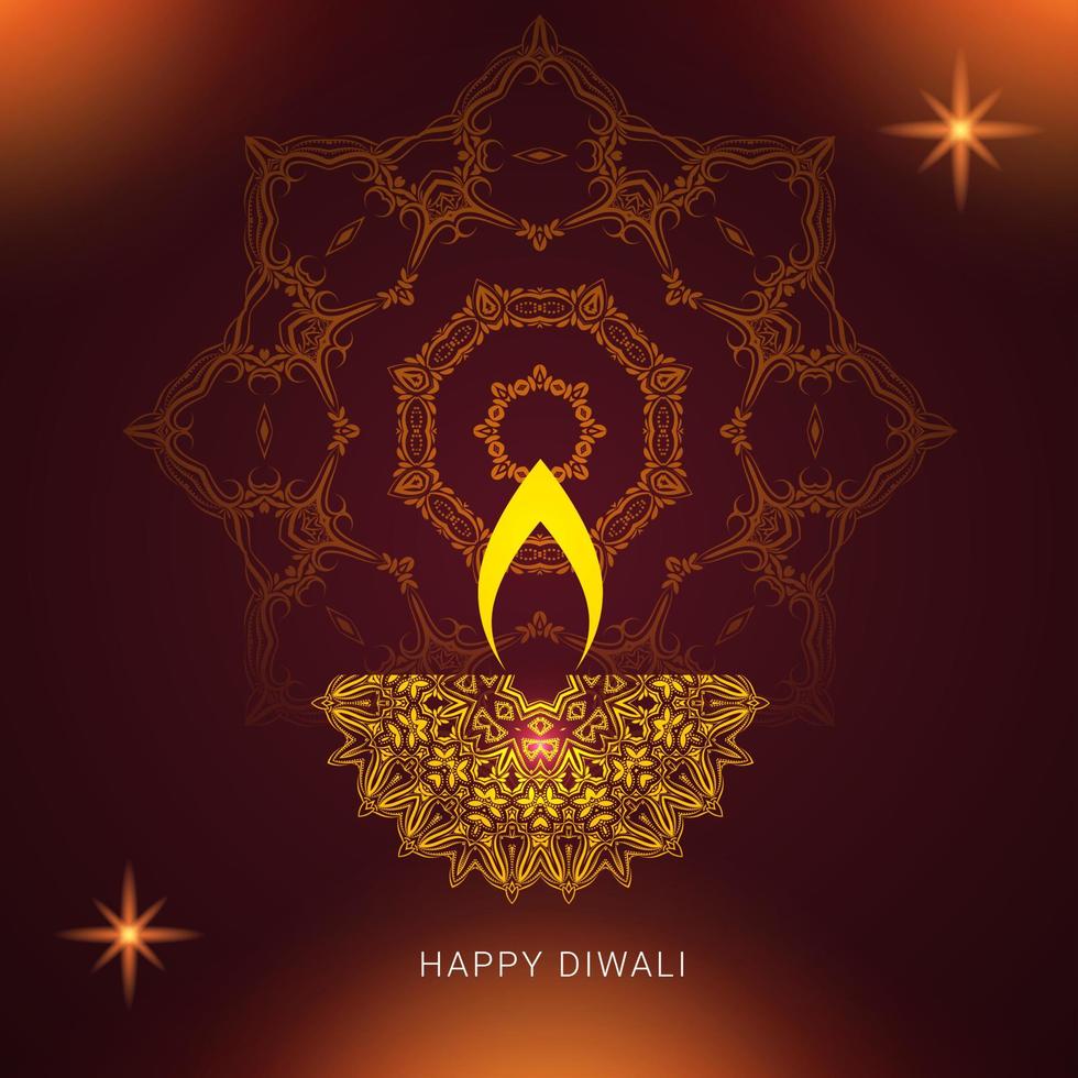 bellissimo disegno di saluto del festival di diwali indiano vettore