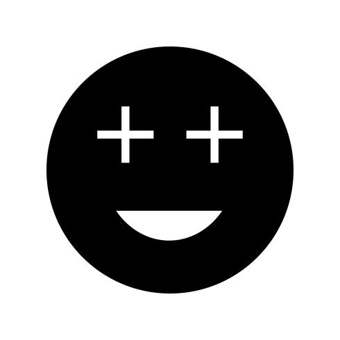 Icona di vettore di emoji positivo