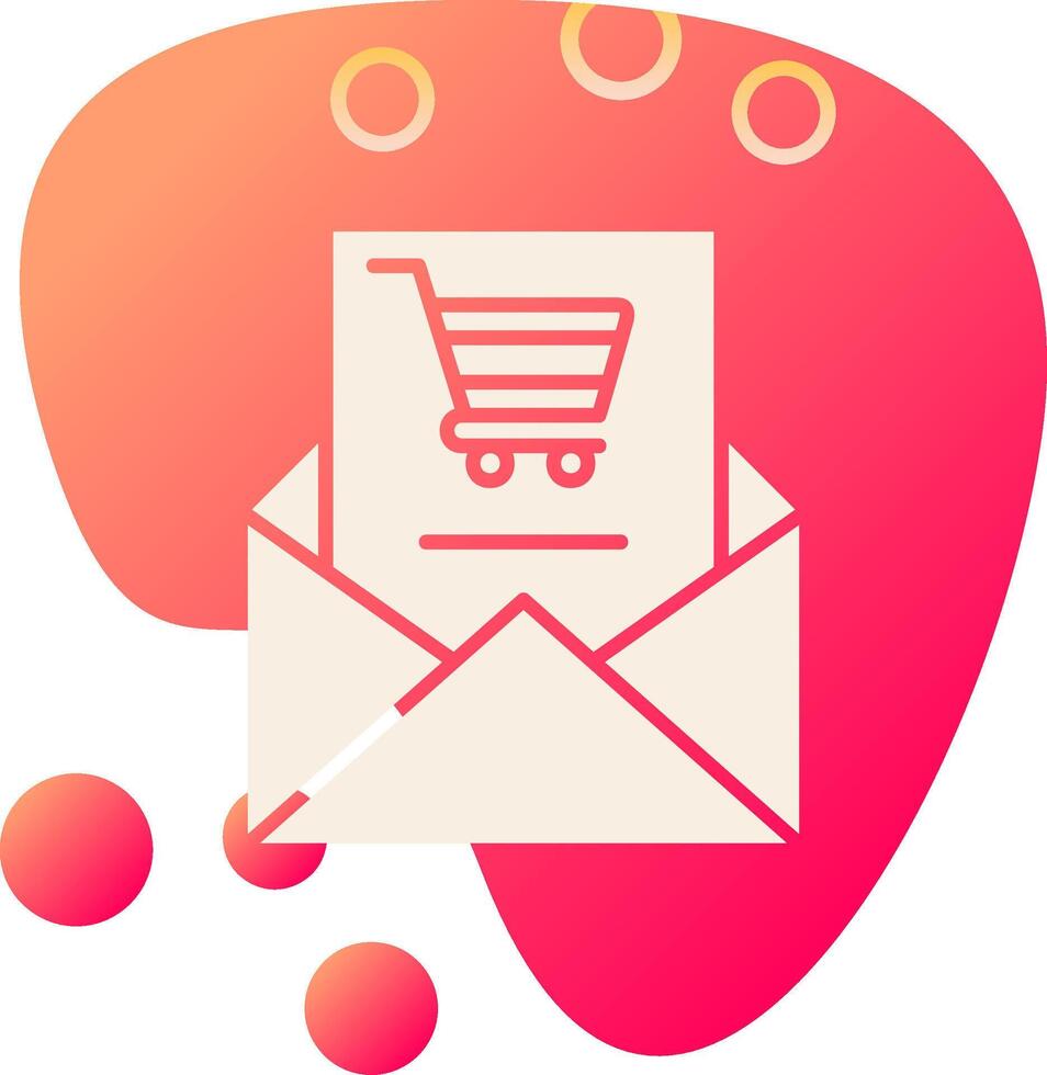 shopping e-mail vecto icona vettore