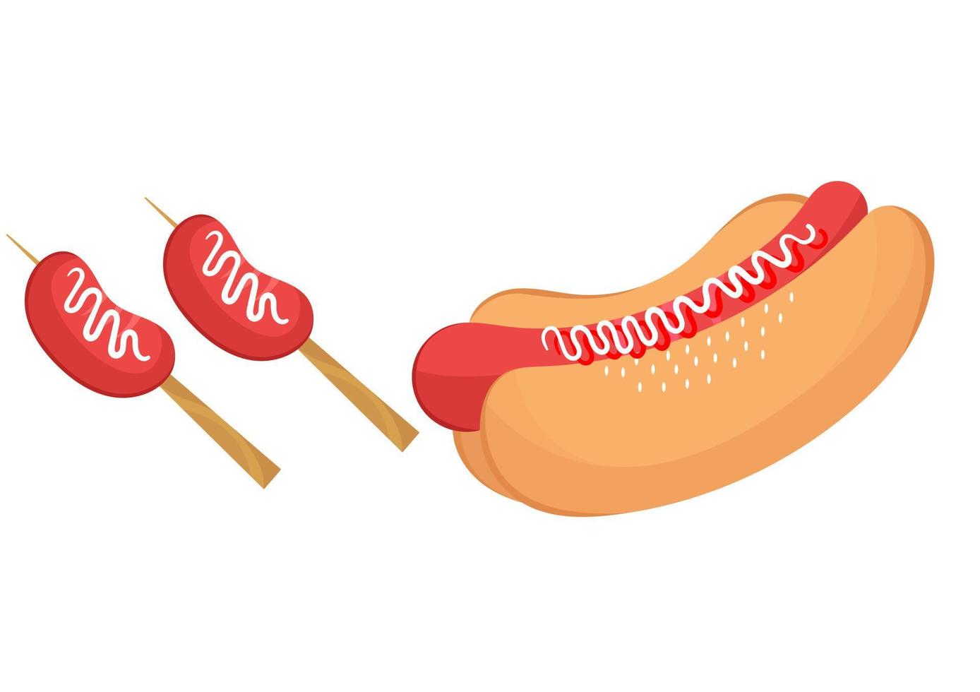 illustrazione di un delizioso hot dog vettore