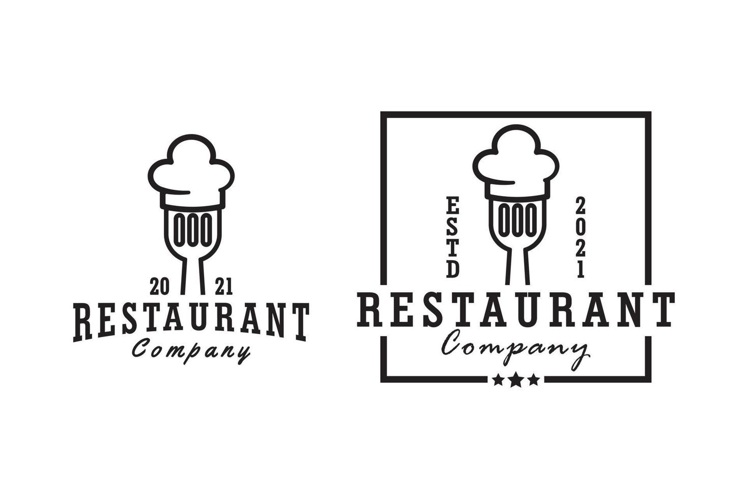 semplice logo del ristorante. vettore