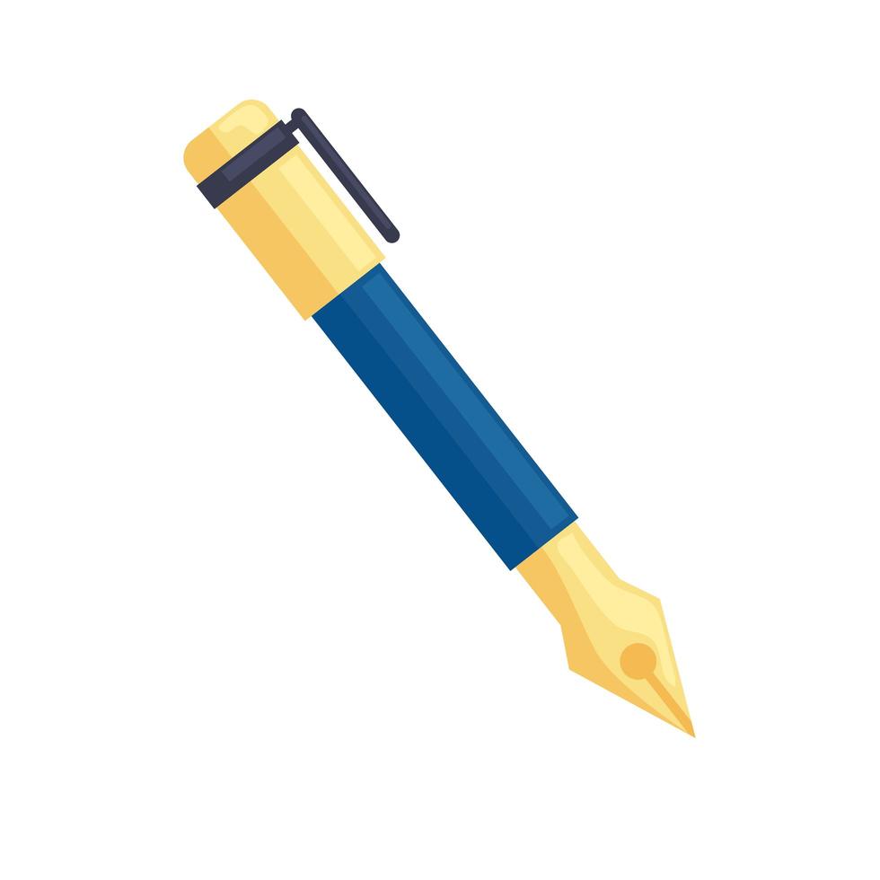icona penna blu vettore