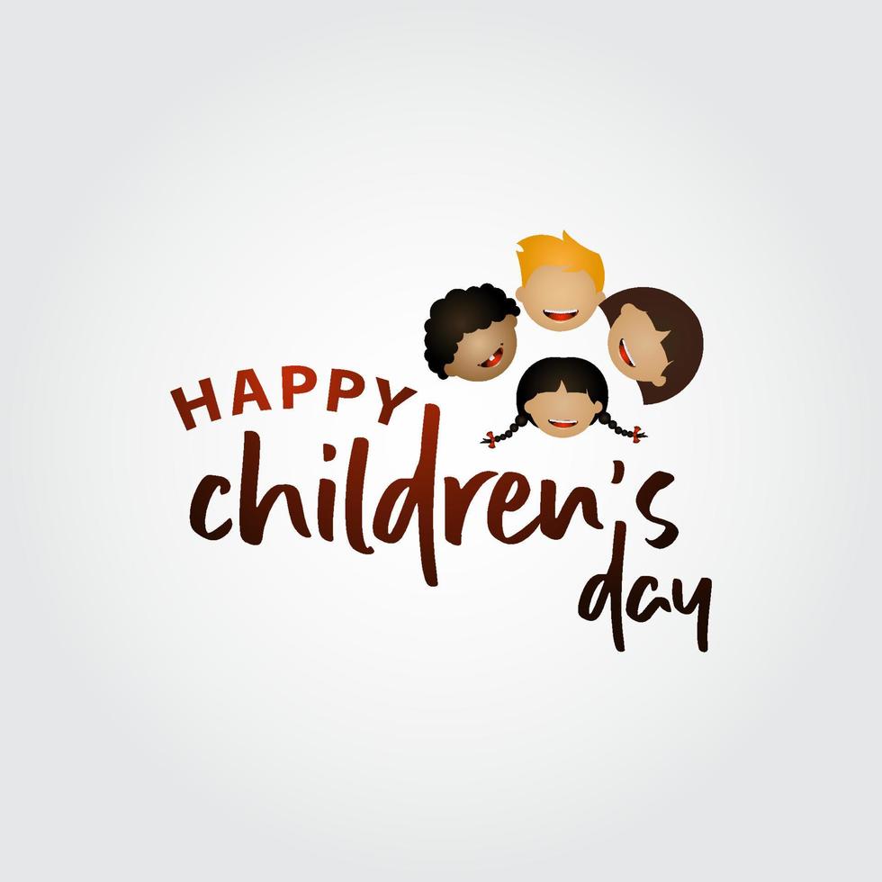 illustrazione vettoriale di giornata internazionale dei bambini. buona giornata dei bambini