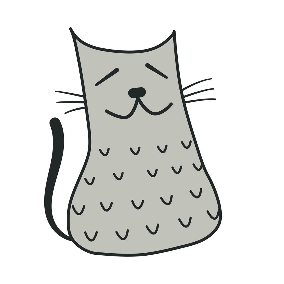 simpatico cartone animato gatto eccentrico vettore