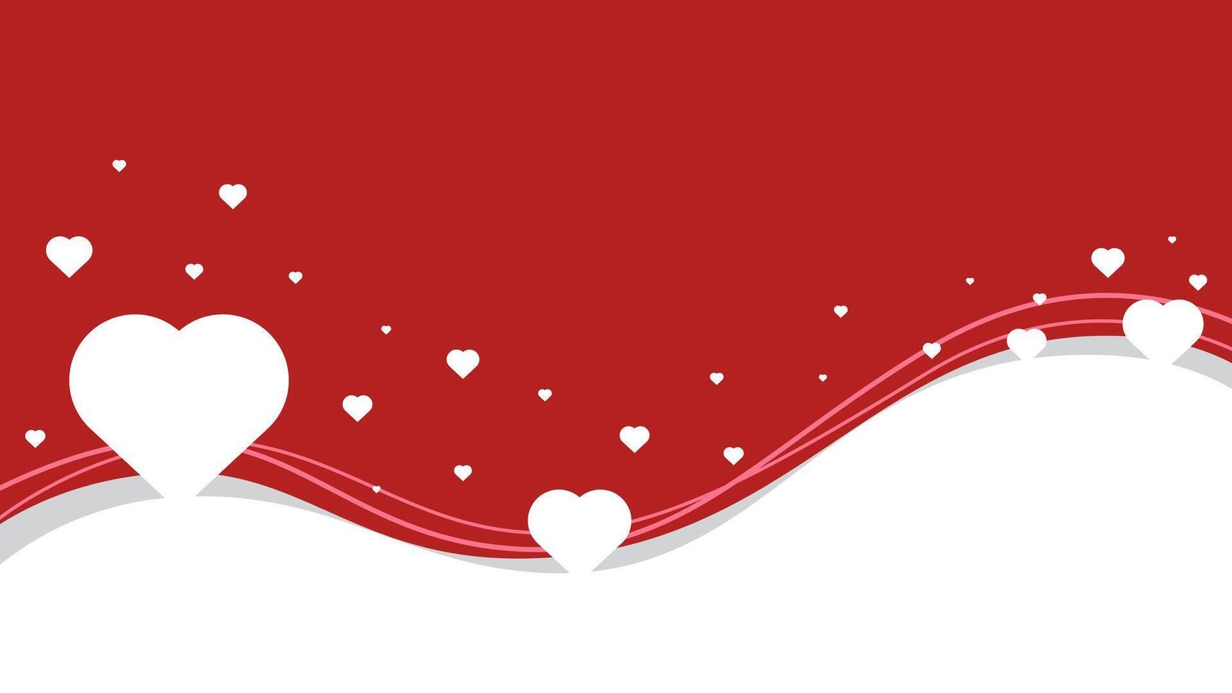 San Valentino giorno vettore copia spazio sfondo adatto per saluto carta con rosso colore e cuore forma
