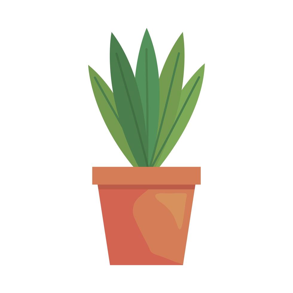 vaso con icona di pianta d'appartamento vettore