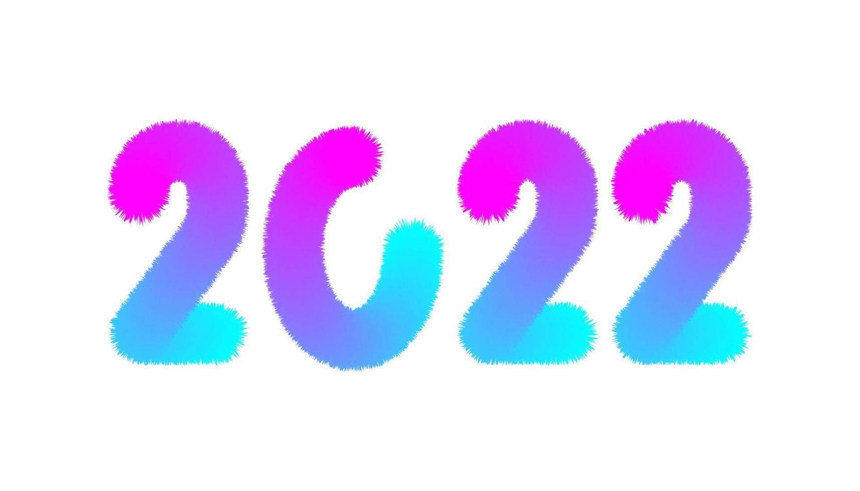 Testo di felice anno nuovo 2022. modello di progettazione celebrazione tipografia poster, banner o biglietto di auguri per buon natale e felice anno nuovo. illustrazione vettoriale vintage