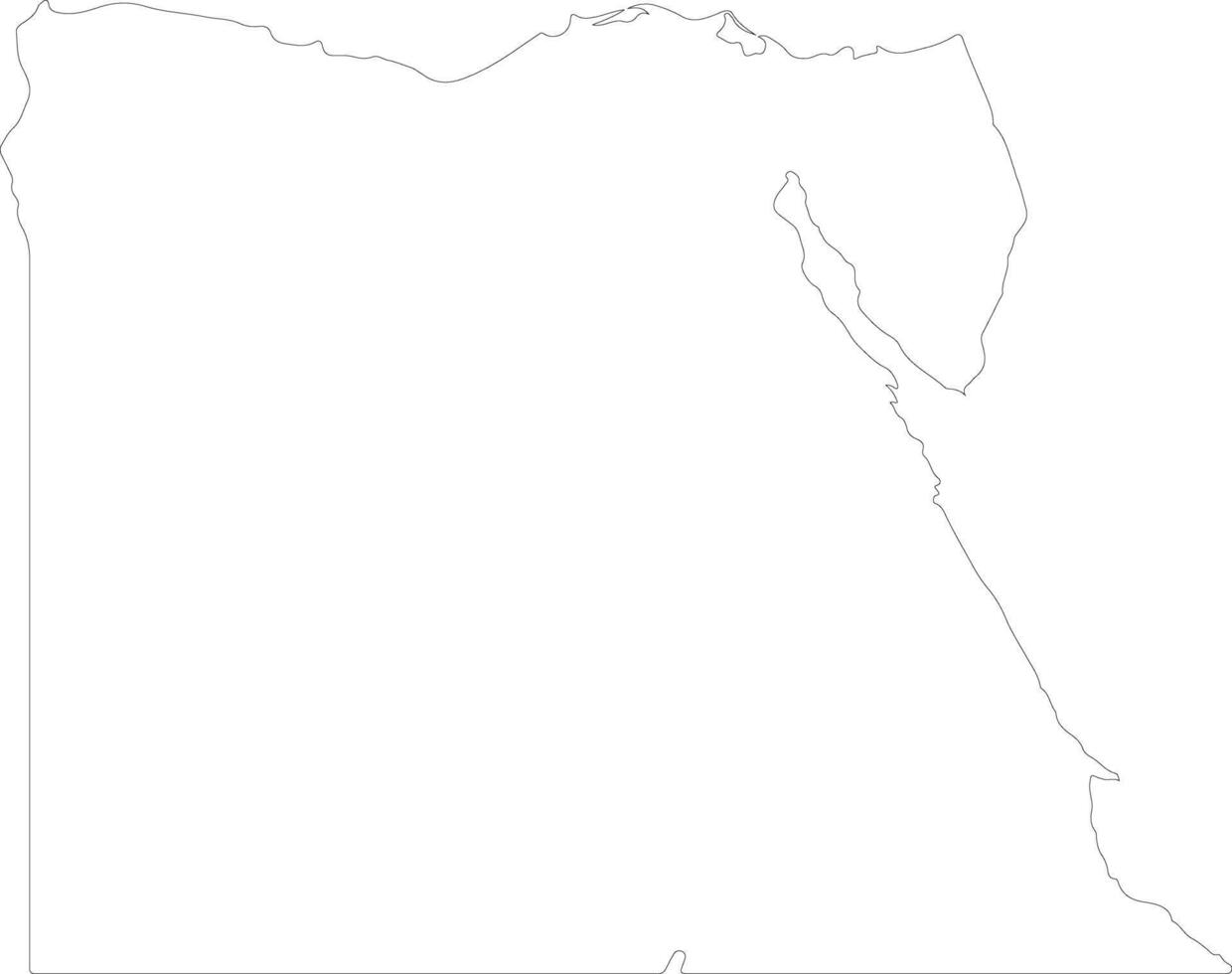 Egitto schema carta geografica vettore
