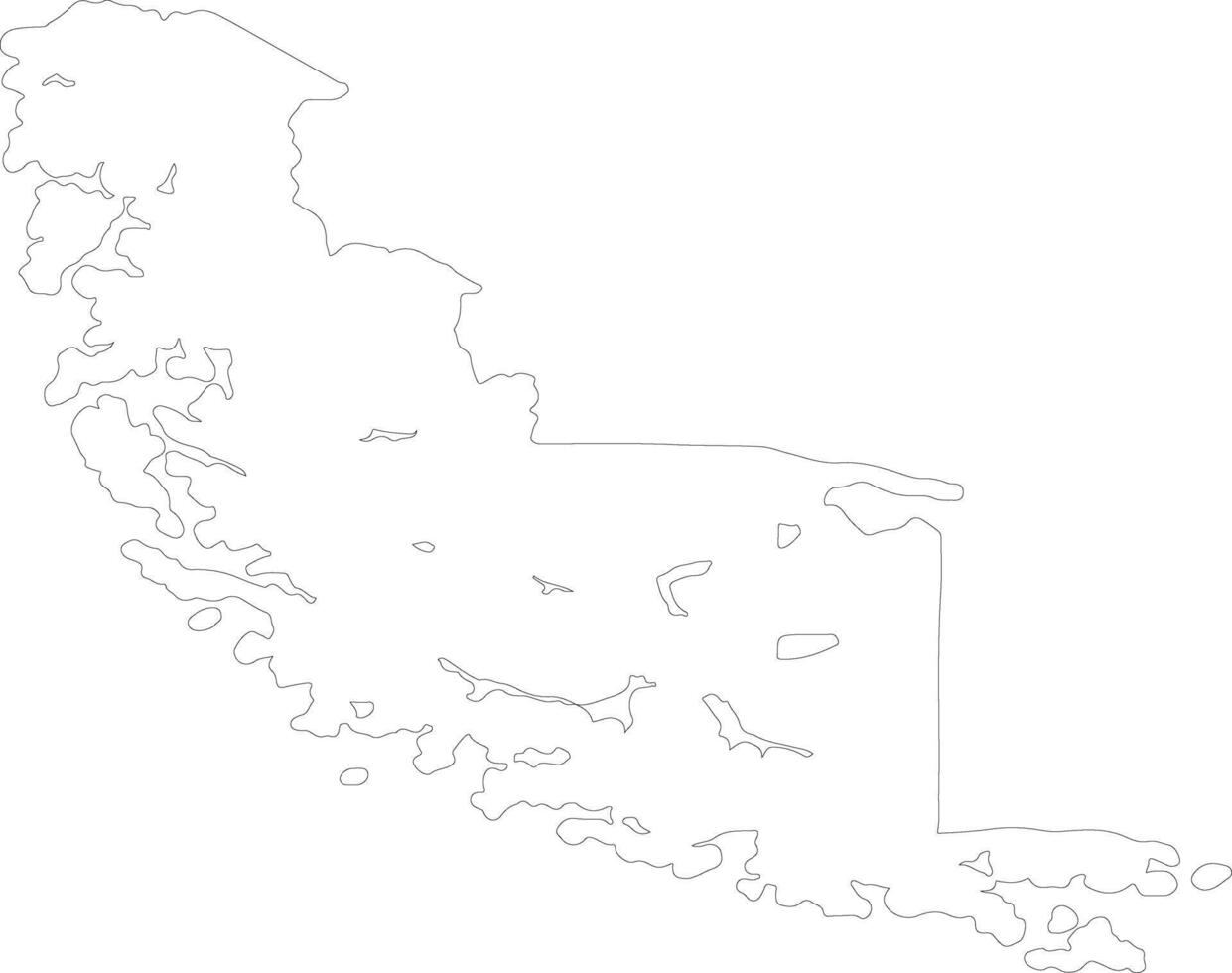 magallani y antartica cileno chile schema carta geografica vettore