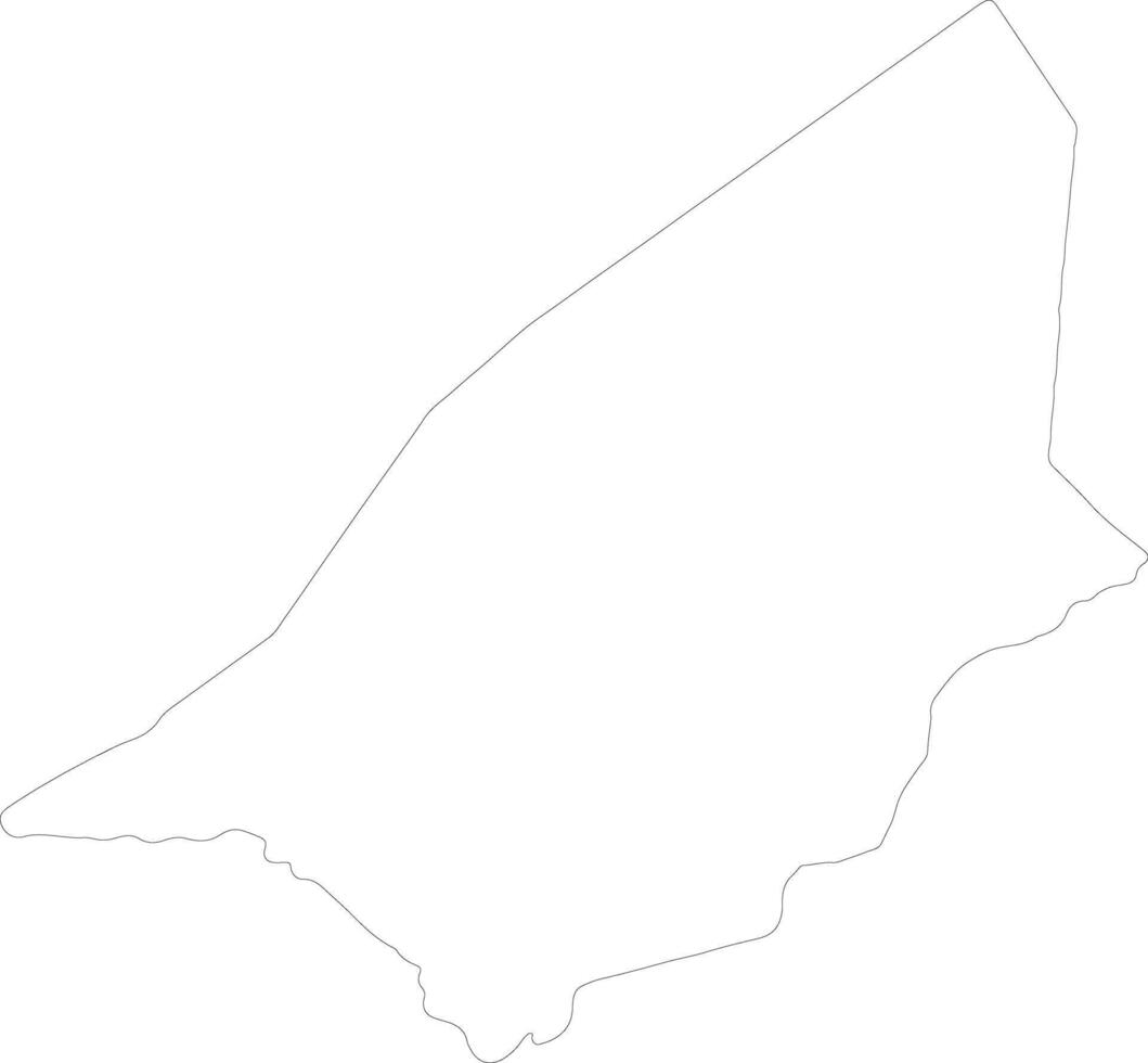 brakna mauritania schema carta geografica vettore