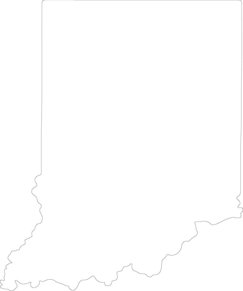 Indiana unito stati di America schema carta geografica vettore