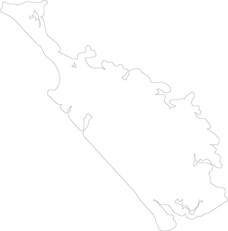 nord nuovo Zelanda schema carta geografica vettore