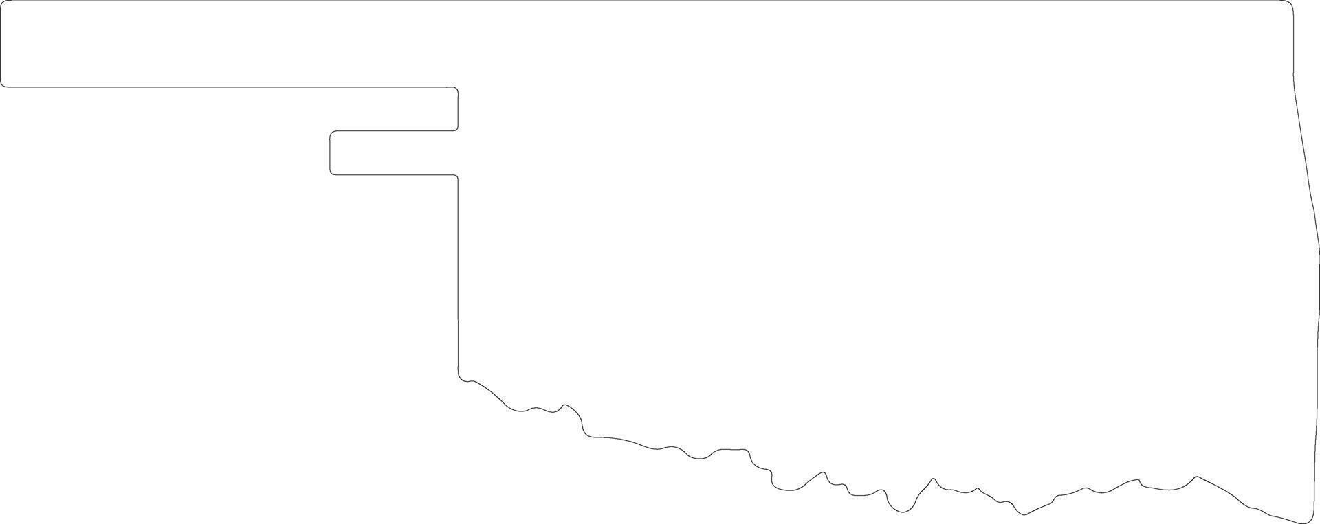 Oklahoma unito stati di America schema carta geografica vettore