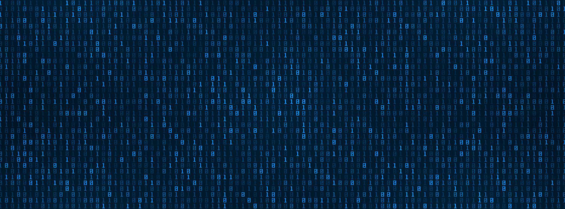 sfondo dei dati del codice binario digitale, numeri di computer, concetto tecnologico vettore