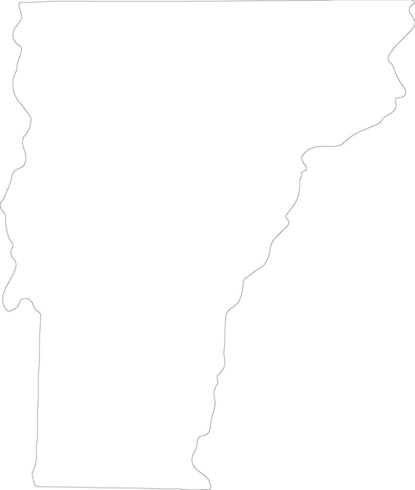 Vermont unito stati di America schema carta geografica vettore