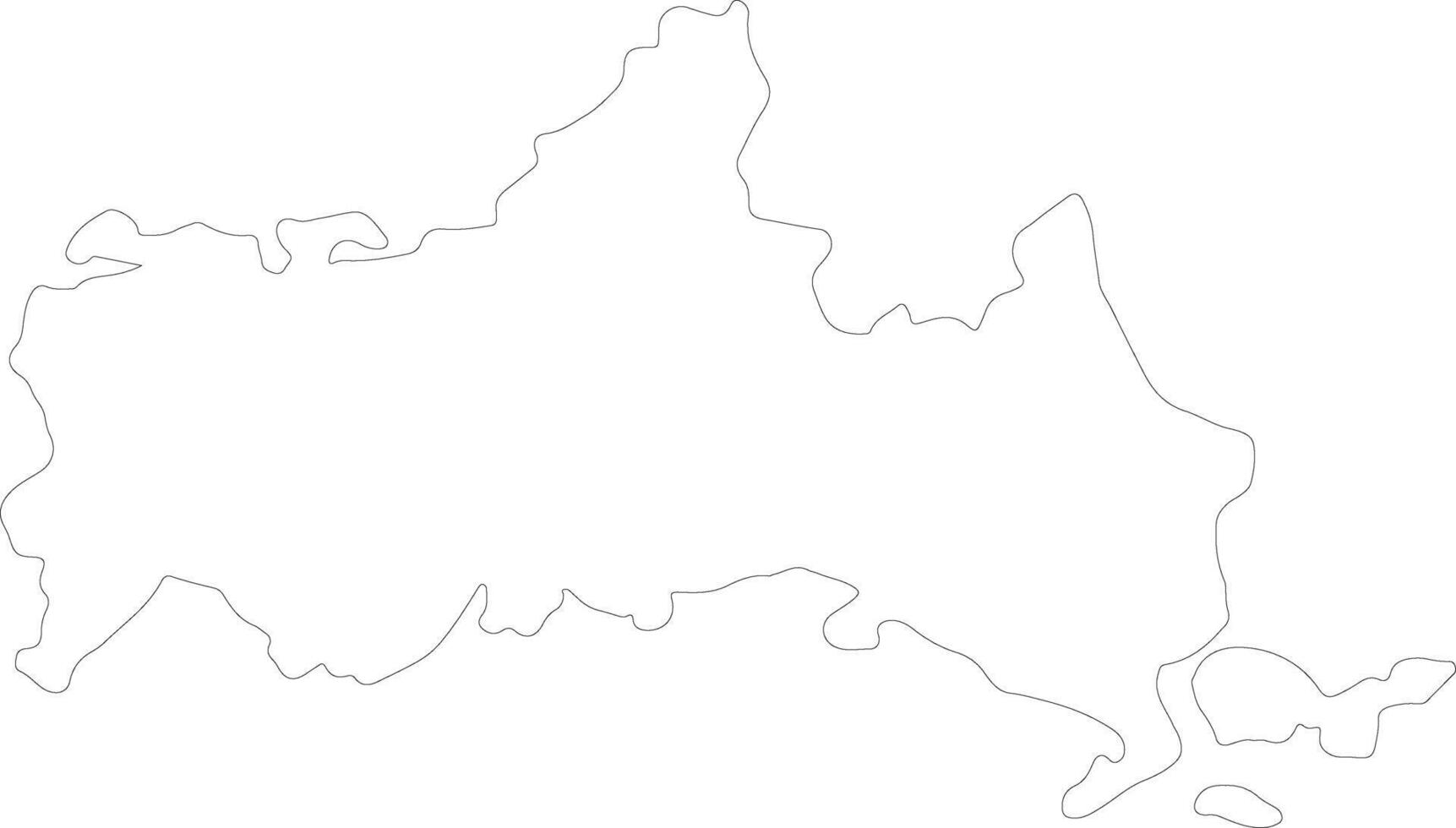 yamaguchi Giappone schema carta geografica vettore
