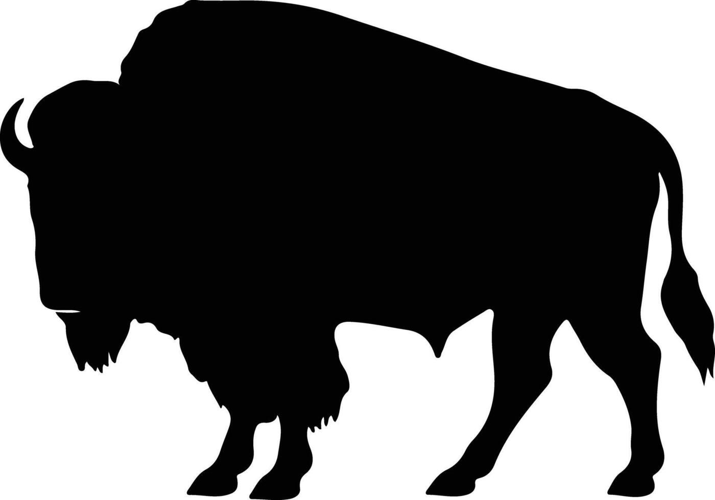 americanbison nero silhouette vettore