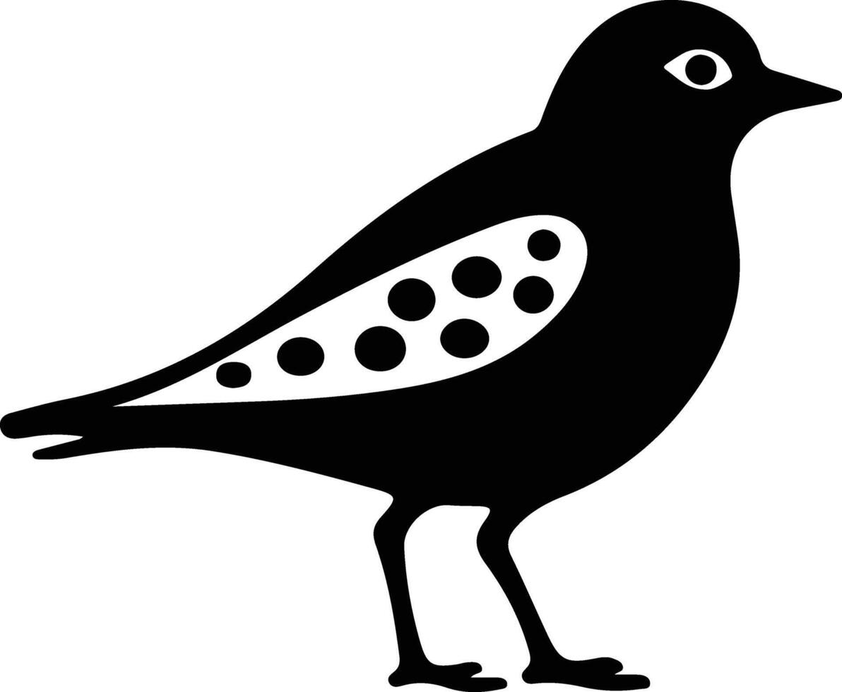 americanogoldenplover nero silhouette vettore