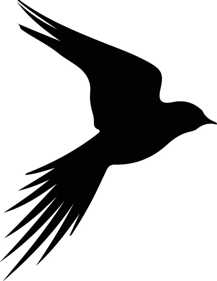 arctictern nero silhouette vettore