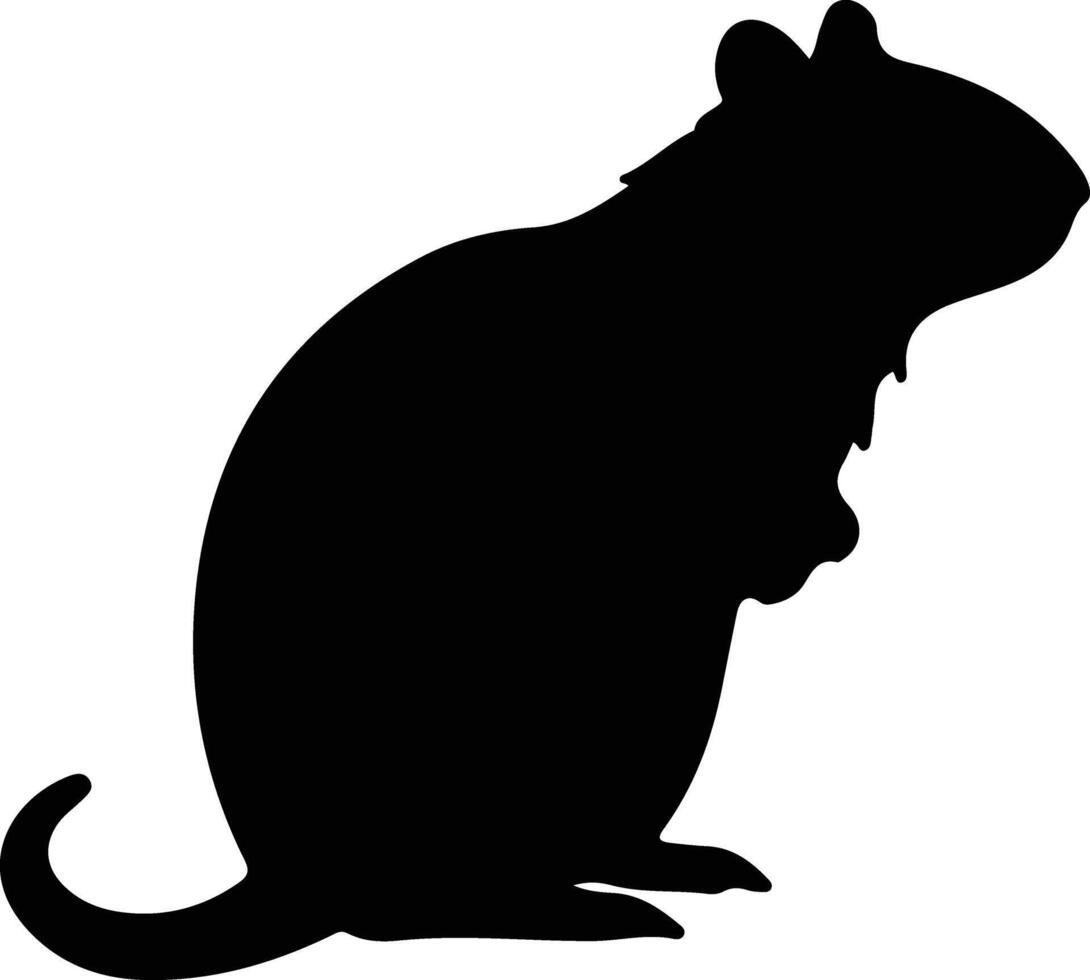 agouti nero silhouette vettore