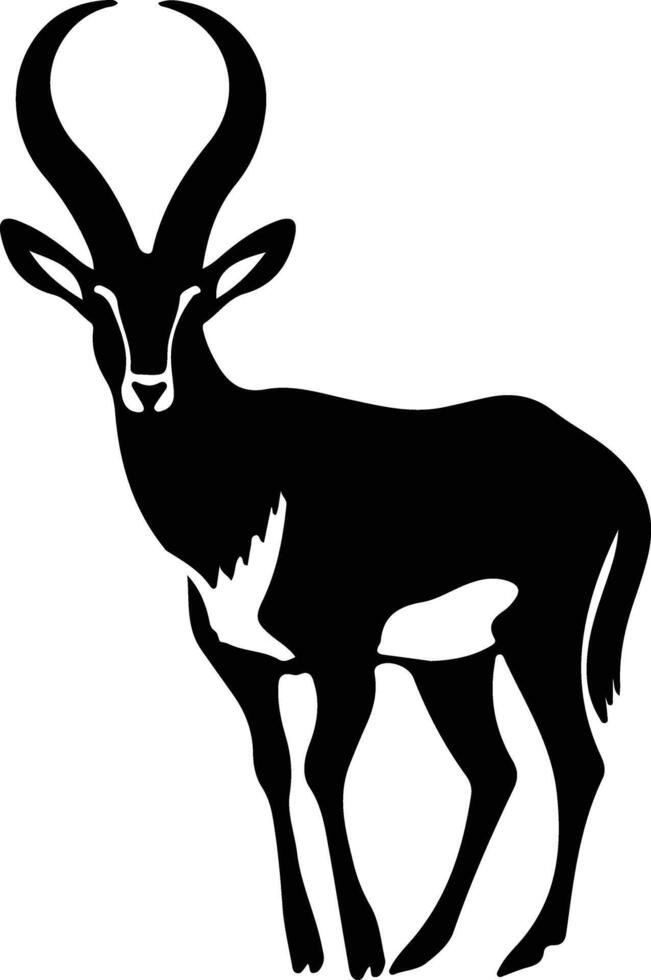 antilope nero silhouette vettore