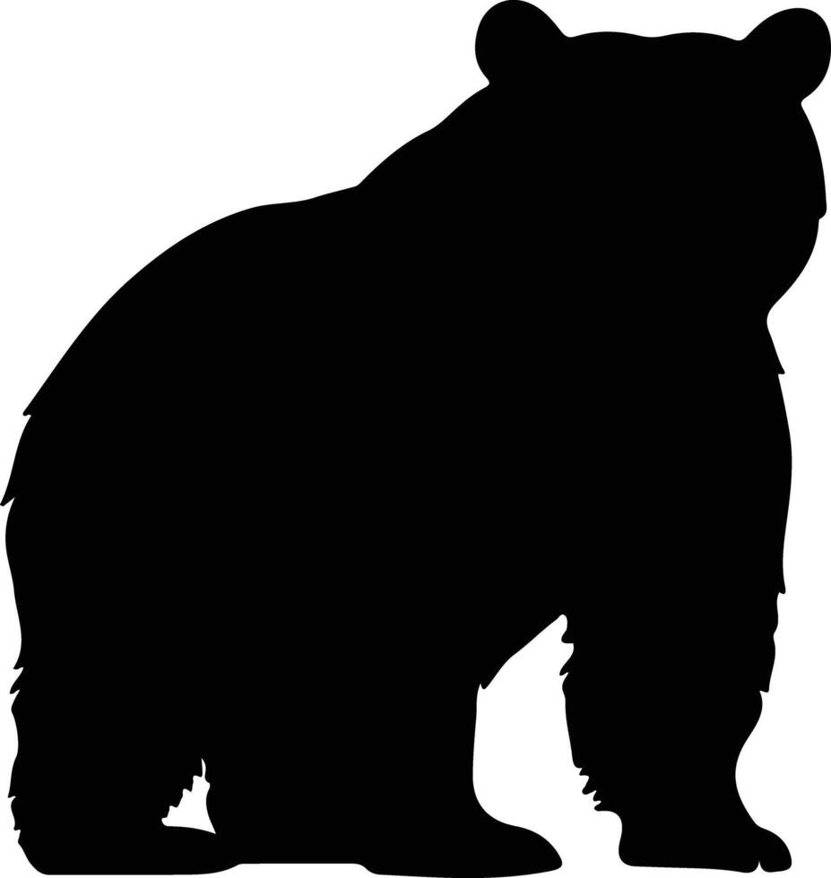 orso nero silhouette vettore