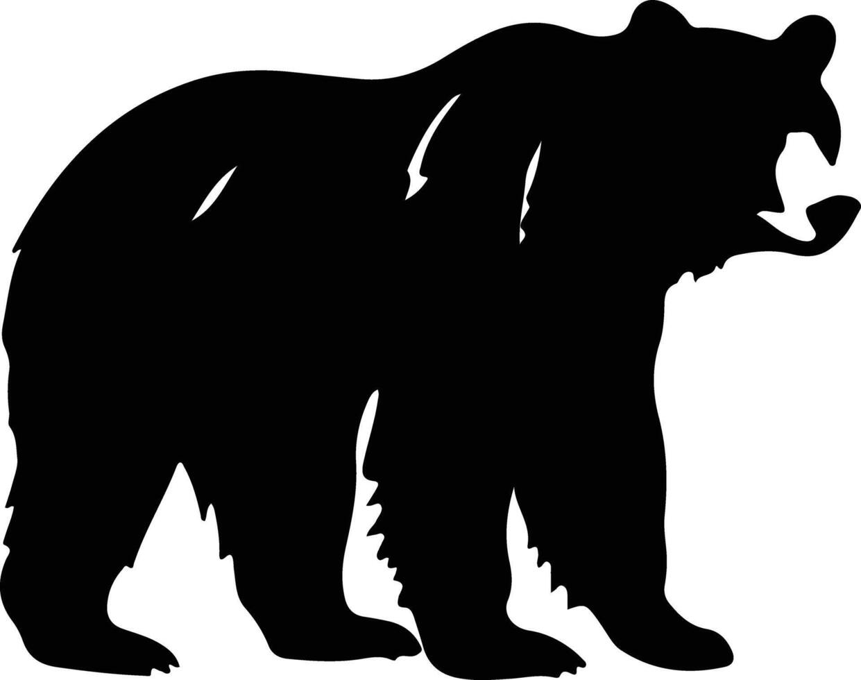 orso nero silhouette vettore